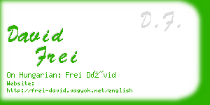 david frei business card